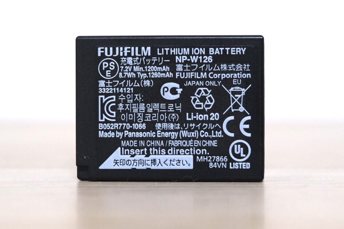 FUJIFILM X-S10用のバッテリー