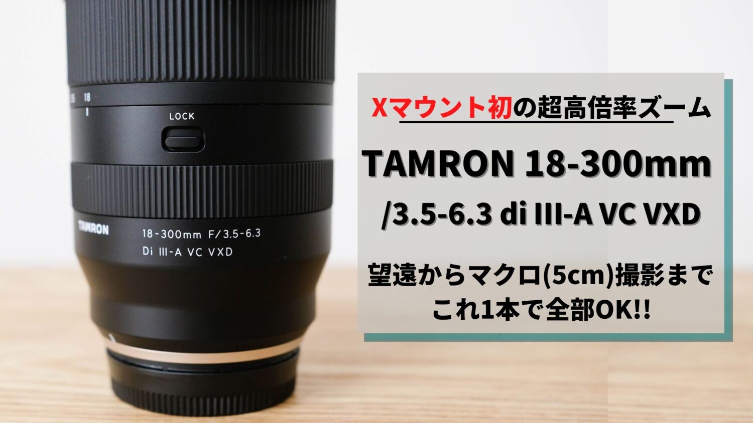 【購入レビュー】タムロン 18-300mm F/3.5-6.3 Di III-A VC VXD （Xマウント用）｜作例紹介付き
